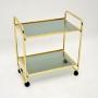 70s Italian Brass Folding Drinks Trolley MB Italia