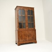 Antique Burr Walnut Bookcase