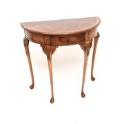 Antique Burr Walnut Console Table