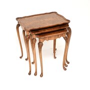 Antique Burr Walnut Nest Of Tables