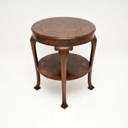 Antique Burr Walnut Occasional Side Table