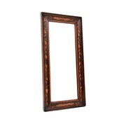 Antique Dutch Marquetry Period Mahogany Mirror