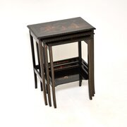 Antique Edwardian Chinoiserie Nest Of Tables