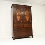 Antique Edwardian Inlaid Mahogany Linen Press