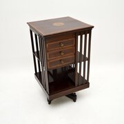 Antique Edwardian Mahogany Revolving Bookcase