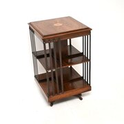 Antique Edwardian Rosewood Revolving Bookcase