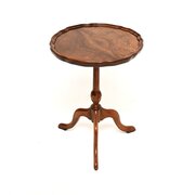 Antique Figured Walnut Pie Crust Wine Table