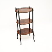 Antique French Amboyna Etagere Side Table