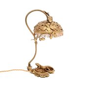 Antique French Art Nouveau Bronze Desk Lamp
