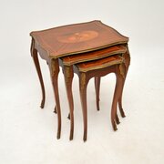 Antique French Inlaid Marquetry Nest Of Tables