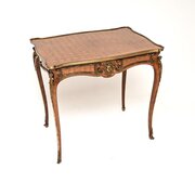 Antique French Inlaid Parquetry Bureau Plat Desk
