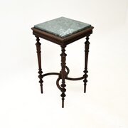 Antique French Mahogany Marble Top Side Table