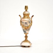 Antique French Marble And Gilt Bronze Table Lamp