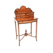 Antique George III Inlaid Satin Wood Desk