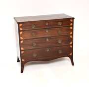 Antique Georgian Inlaid Mahogany Chest Of Drawers