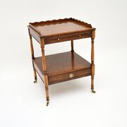 Antique Georgian Style Burr Elm Side Table