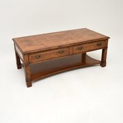Antique Georgian Style Inlaid Walnut Coffee Table