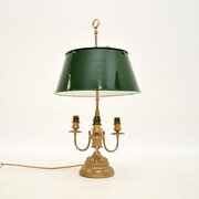 Antique Gilt Metal And Tole Table Lamp