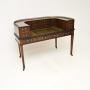 Antique Inlaid Mahogany Leather Top Desk