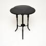 Antique Irish Ebonised Drop Leaf Side Table