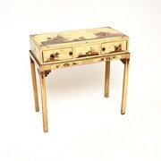 Antique Lacquered Chinoiserie Console / Side Table