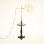 Antique Lacquered Chinoiserie Floor Lamp Table