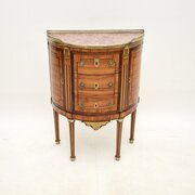 Antique Louis XIV Ormolu Marble Top Commode
