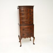 Antique Mahogany Cabinet / Chest On Legs