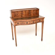 Antique Mahogany Leather Top Bonheur Du Jour Desk