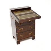 Antique Mahogany Military Campaign Style Chest