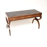 Antique Military Campaign Style Desk In Yew Wood
