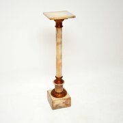Antique Onyx And Brass Column