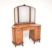 Antique Queen Anne Style Walnut Dressing Table