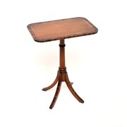Antique Regency Style Inlaid Yew Wood Side Table