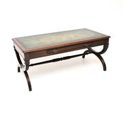 Antique Regency Style Leather Top Coffee Table