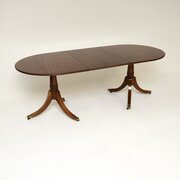 regency style mahogany brass dining table Antique Regency Style Mahogany Brass Dining Table