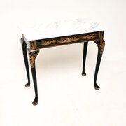Antique Victorian Chinoiserie Marble Top Table