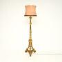 Antique Victorian Gilt Wood Floor Lamp