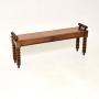 Antique Victorian Mahogany Bench