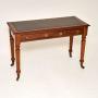 Antique Victorian Mahogany Leather Top Desk