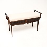 Antique Victorian Mahogany Piano Stool / Bench