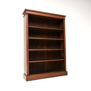 Antique Victorian Walnut Open Bookcase