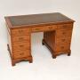 Antique Victorian Walnut Pedestal Desk