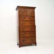  Walnut Chest On Chest Of Drawers