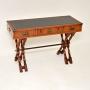 Antique Yew Wood Military Campaign Style Desk