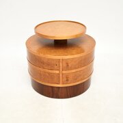 Art Deco Birds Eye Maple And Rosewood Side Table