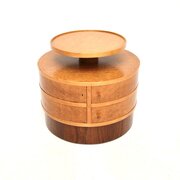 Art Deco Birds Eye Maple And Rosewood Side Table