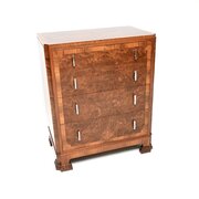 Art Deco Burr Walnut Chest Of Drawers