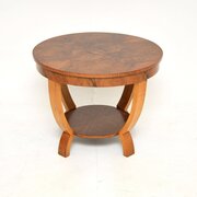 Art Deco Figured Walnut Occasional / Coffee Table