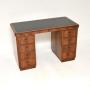 Art Deco Figured Walnut Pedestal Desk